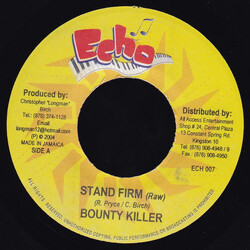 Bounty Killer Stand Firm USED VINYL 7INCH 45 RPM