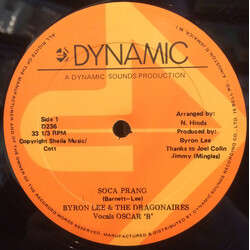 Byron Lee And The Dragonaires Soca Prang Vinyl 12" USED