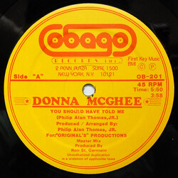 Donna McGhee You Should Have Told Me Vinyl 12" USED