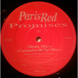 Paris Red Promises USED VINYL 12INCH PROMO 33 S RPM