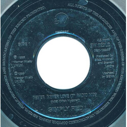 Simply Red Never Never Love Vinyl 7" USED