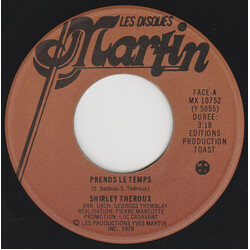 Shirley Theroux Prends Le Temps Vinyl 7" USED