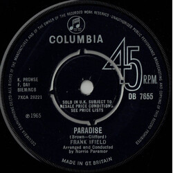 Frank Ifield Paradise USED VINYL 7INCH 45 RPM