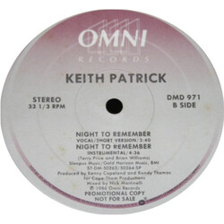 Keith Patrick Night To Remember Vinyl 12" USED