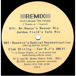 Jungle Crew Don't Abuse The House - Remix Vinyl 12" USED