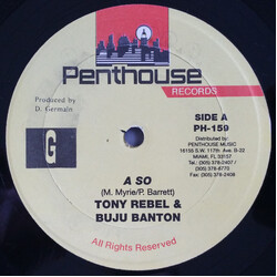 Tony Rebel / Buju Banton A So Vinyl 12" USED