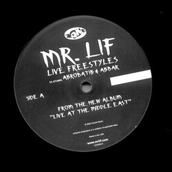 Mr. Lif Live Freestyles Vinyl 12" USED