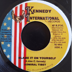 Admiral Tibet Blame It On Yourself Vinyl 7" USED