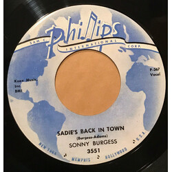 Sonny Burgess Sadie's Back In Town Vinyl 7" USED