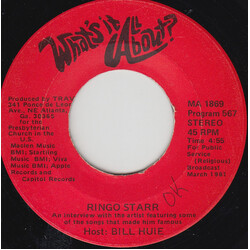 Ringo Starr / Robin Williams What's It All About? Vinyl 7" USED
