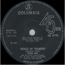 Vince Hill Roses Of Picardy USED VINYL 7INCH 45 RPM SINGLE