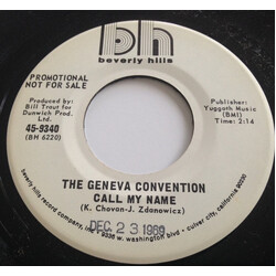 The Geneva Convention Call My Name Vinyl 7" USED