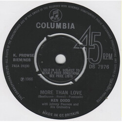 Ken Dodd More Than Love USED VINYL 7INCH SINGLE 45 RPM