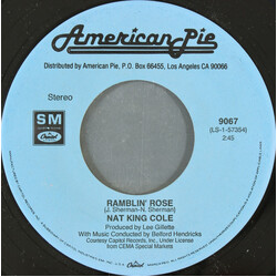 Nat King Cole Ramblin' Rose / The Christmas Song USED VINYL 7INCH 45 RPM STEREO