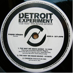 The Detroit Experiment The Way We Make Music Vinyl 12" USED