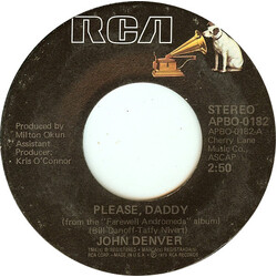 John Denver Please, Daddy USED VINYL 7INCH 45 RPM SINGLE REISSUE STEREO