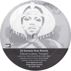 DJ Genesis / Elveria / Omar-S Tribute To Betty "Tonight" / U Vinyl 12" USED