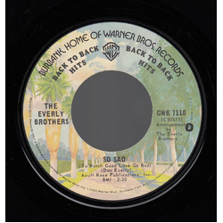 Everly Brothers Cathy's Clown / So Sad (To Watch Good Love Go Bad) Vinyl 7" USED