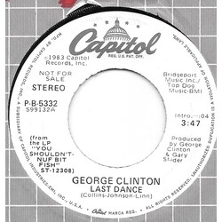 George Clinton Last Dance USED VINYL 7INCH 45 RPM SINGLE PROMO