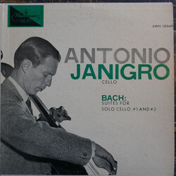 Antonio Janigro Bach Cello Suite No. 1 In G Major And No. 3 In C Major Vinyl LP USED