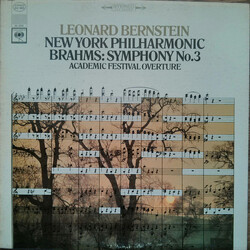 Johannes Brahms / Leonard Bernstein / New York Philharmonic Symphony No. 3 Vinyl LP USED