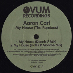Aaron-Carl My House (The Remixes) Vinyl 12" USED