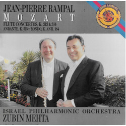 Wolfgang Amadeus Mozart / Jean-Pierre Rampal / Israel Philharmonic Orchestra / Zubin Mehta Flute Concertos, K. 313 & 314 · Andante, K. 315 · Rondo, K.