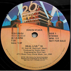 Edwin Starr Real Live # 10 USED VINYL 12INCH PROMO 33 S RPM