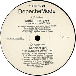 Depeche Mode World In My Eyes / Happiest Girl Vinyl 12" USED