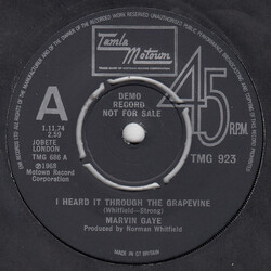Marvin Gaye I Heard It Through The Grapevine / Chained Vinyl 7" USED