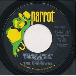 The Unknowns (8) Melody For An Unknown Girl Vinyl 7" USED