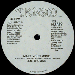 Joe Thomas Make Your Move / Get On Back Vinyl 12" USED