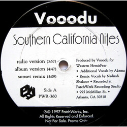 Vooodu Southern California Nites / Dark Regions Vinyl 12" USED