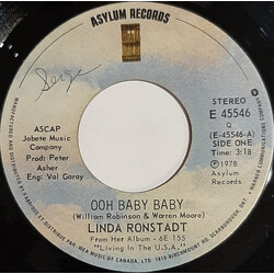 Linda Ronstadt Ooh Baby Baby / Blowing Away Vinyl 7" USED