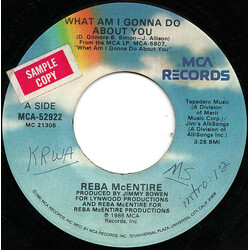 Reba McEntire What Am I Gonna Do About You Vinyl 7" USED