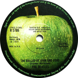 The Beatles The Ballad Of John And Yoko Vinyl 7" USED