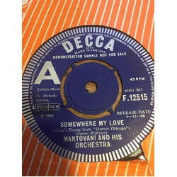 Mantovani And His Orchestra Somewhere M Love Vinyl 7" USED