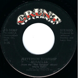 Jefferson Starship Miracles Vinyl 7" USED