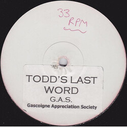 Gascoigne Appreciation Society Todd's Last Word Vinyl 12" USED