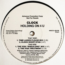 Clock Holding On 4 U Vinyl 12" USED