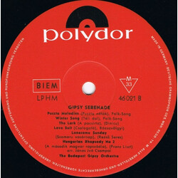 The Budapest Gipsy Orchestra Gipsy Serenade Vinyl LP USED