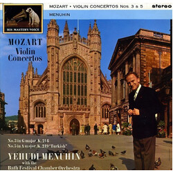Wolfgang Amadeus Mozart / Yehudi Menuhin / Bath Festival Chamber Orchestra Violin Concertos No 3 In G Major, No 5 In A Major Vinyl LP USED