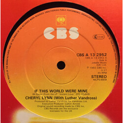 Cheryl Lynn / Luther Vandross If This World Were Mine Vinyl 12" USED