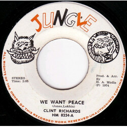 Clint Richards / Mudies All Stars We Want Peace / Peace And Love Version Vinyl 7" USED