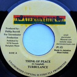 Turbulence (4) Think Of Peace Vinyl 7" USED