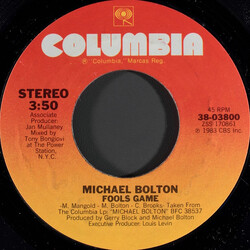 Michael Bolton Fool's Game Vinyl 7" USED