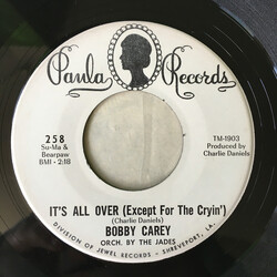 Bobby Carey It's All Over (Except For The Cryin') / Ain't That Too Bad USED VINYL 7INCH 45 RPM SINGLE PROMO