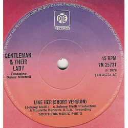 The Gentlemen & Their Ladies / Danny Mitchell (2) ...Like Her! Vinyl 7" USED