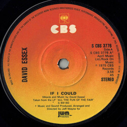 David Essex If I Could Vinyl 7" USED