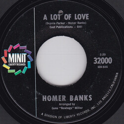 Homer Banks A Lot Of Love Vinyl 7" USED